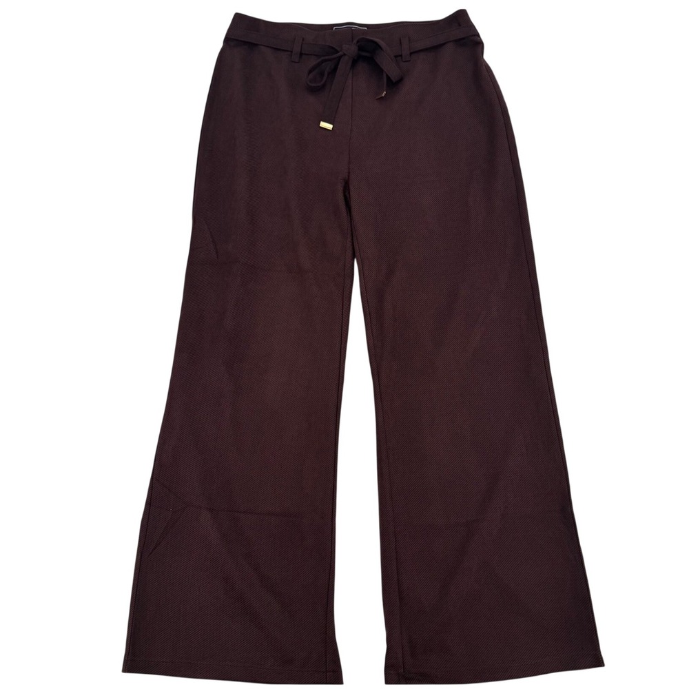 New Burgundy/Brown Wide Leg Trouser Pants Womans Size Small New York Clothing Co